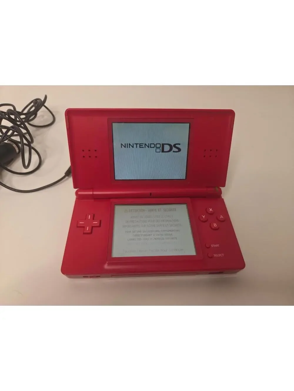 Nintendo DS Lite Matte Red 2006 Works Missing Pen Damage Spot Car Charger Only